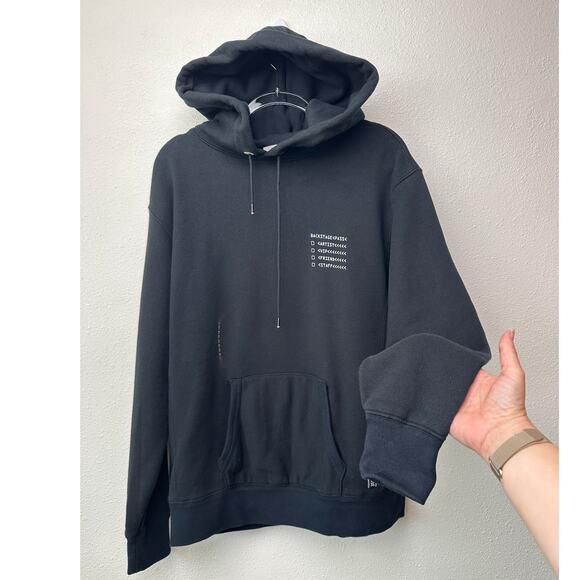 Moncler Genius 7 Fragment Hiroshi Fujiwara Black Backstage Pass Hoodie XL - Picture 1 of 16